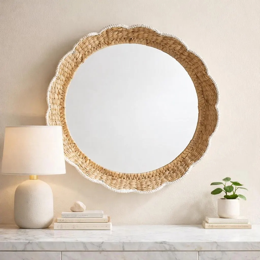 Gương Treo Tường Khung Mây Handmade