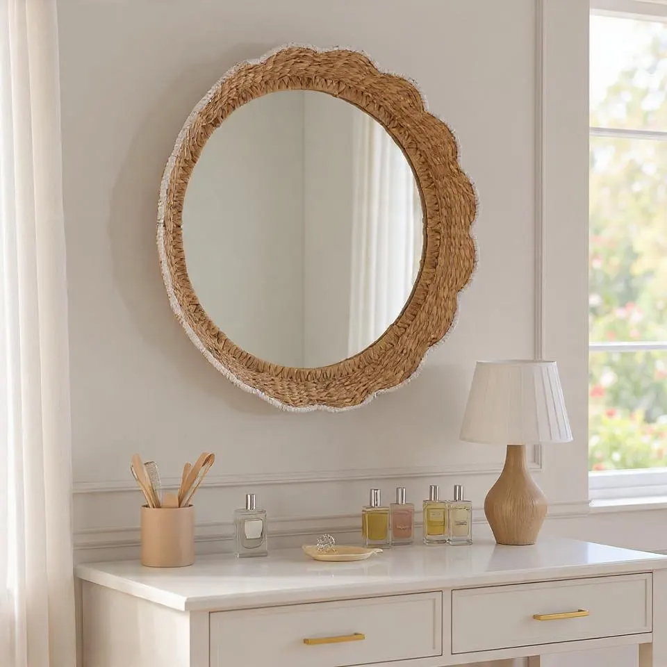 Gương Treo Tường Khung Mây Handmade