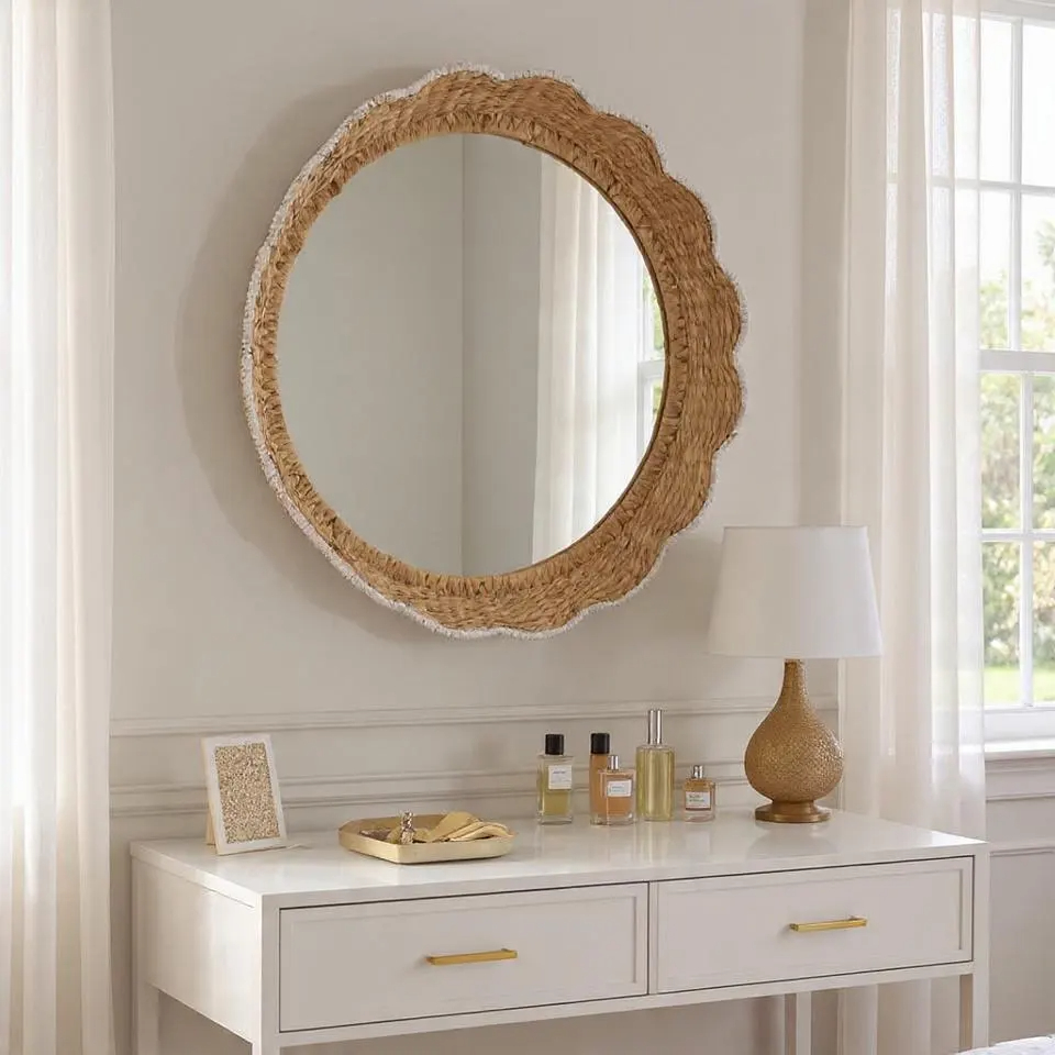 Gương Treo Tường Khung Mây Handmade