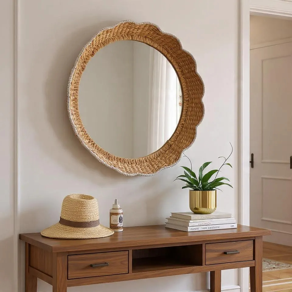 Gương Treo Tường Khung Mây Handmade